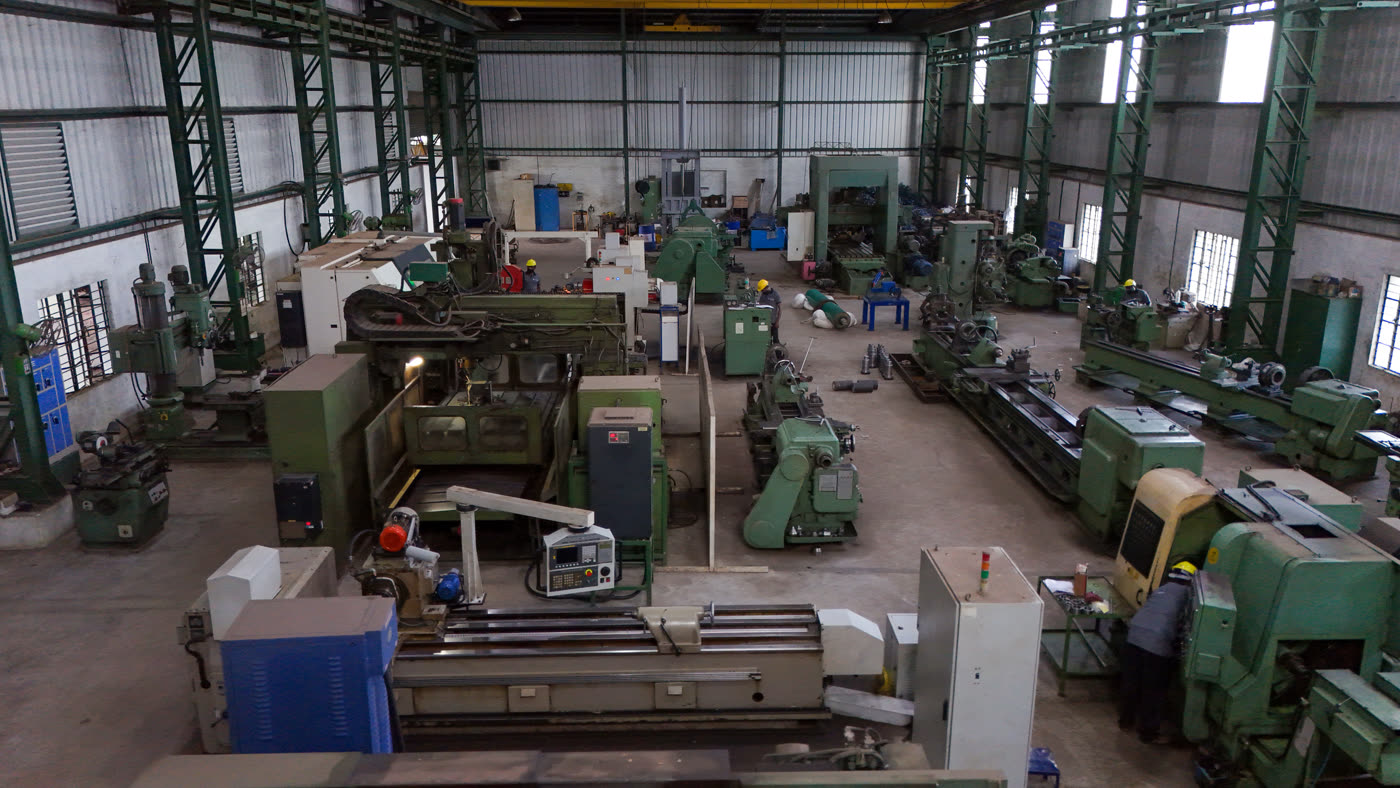 An overview of the machine shop floor